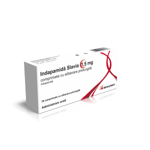 Indapamidă Slavia 1,5 mg comprimate cu eliberare prelungită